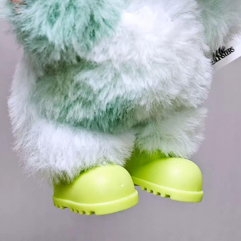 sunla Store Doll Shoes for 17cm Doll, Cute Mini Shoes Accessories for 17cm Dolls Sitting Standing Series, Silicone Doll Rain Shoes Boots(1 Pair Green) - Image 2
